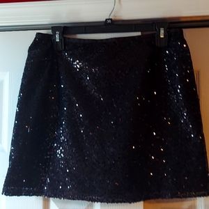 Sequin black women's skirt